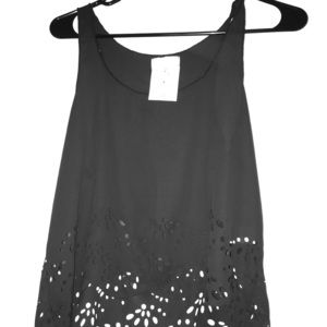 Brandy Melville Cropped Lazer Cut Tank